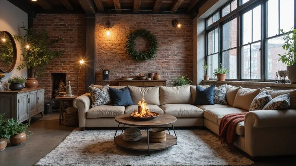 15 Industrial Winter Decor Ideas to Transform Your Living Room into a Cozy Retreat!